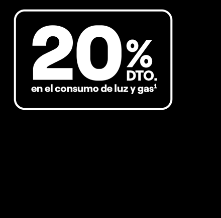 20% de descuento en luz y gas